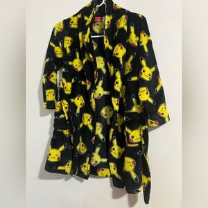 Pokemon Pikachu Black and Yellow Kids Robe